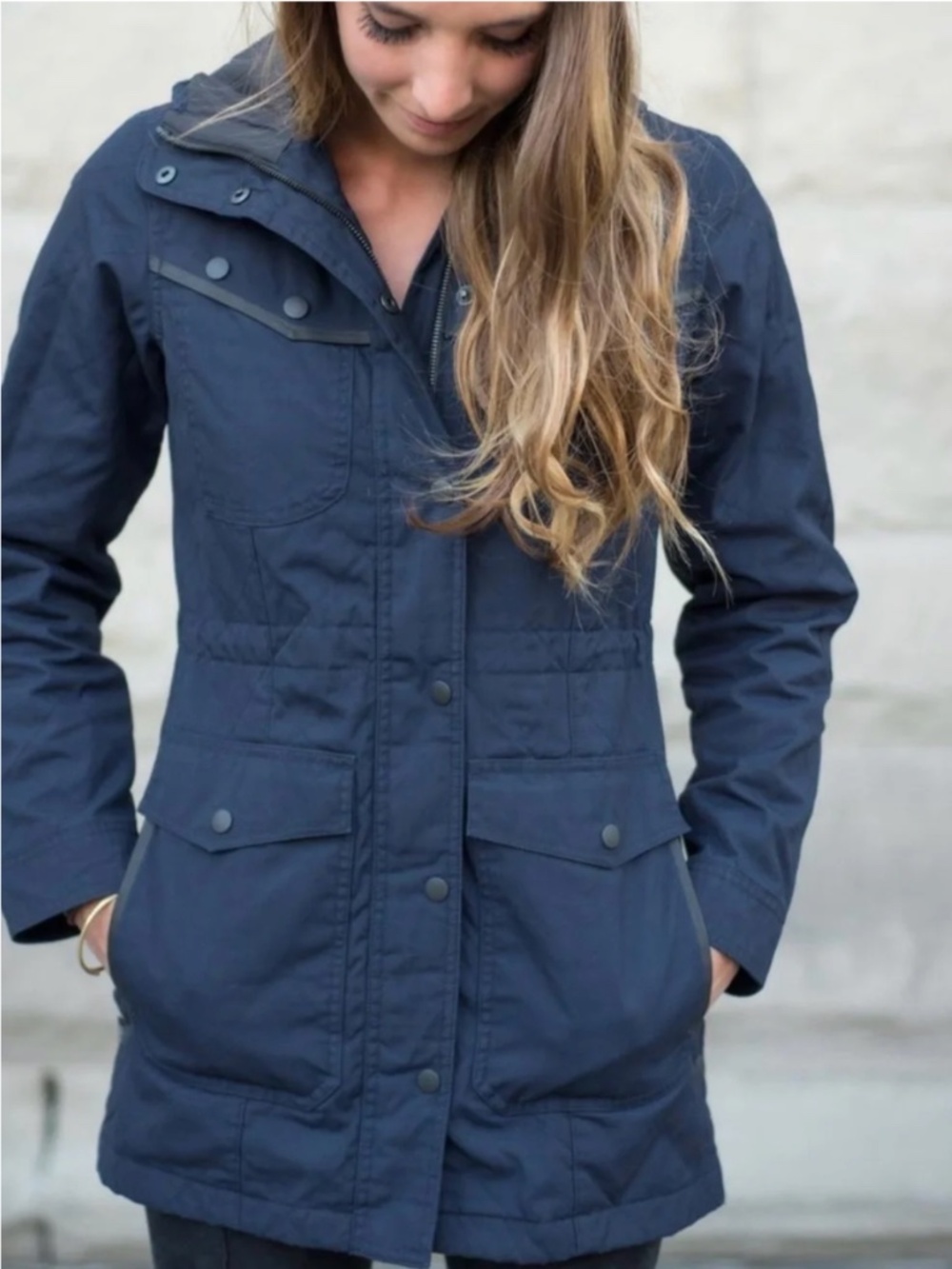 Bengal Cotopaxi Waxed Canvas Navy Hooded Utility Jacket M